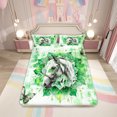 thumbnail image 1 of Horse Print Bed Sheets Set for Kids Child Animal Wildlife Sheet Set,Tribal Mandala Floral Bed Set Green Oil Painting Twin Sheets,Modern Ombre Bedding Set, 1 of 6