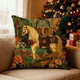 thumbnail image 1 of Horse Print Pillow Cover Animal Themed Decorative Cushion Case Home Decor Accent Piece, 1 of 5