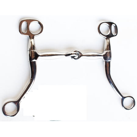 Horse Pro Rider STAINLESS STEEL CURB TRAINING BIT 5" SNAFFLE 35563B