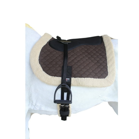 Horse Quilted ENGLISH Bareback PAD Trail Fleece Neoprene Brown 72F47BR