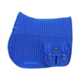 thumbnail image 1 of Horse Quilted English All-Purpose Trail Saddle Pad Blue w/ Pockets 7279, 1 of 2