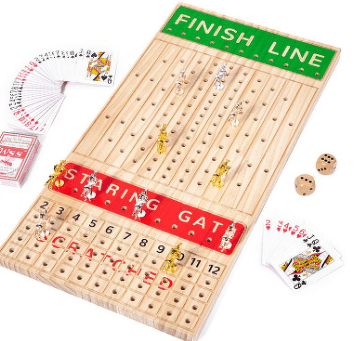 Horse Race Board Game, Foldable Horse Racing Board, Children Adult