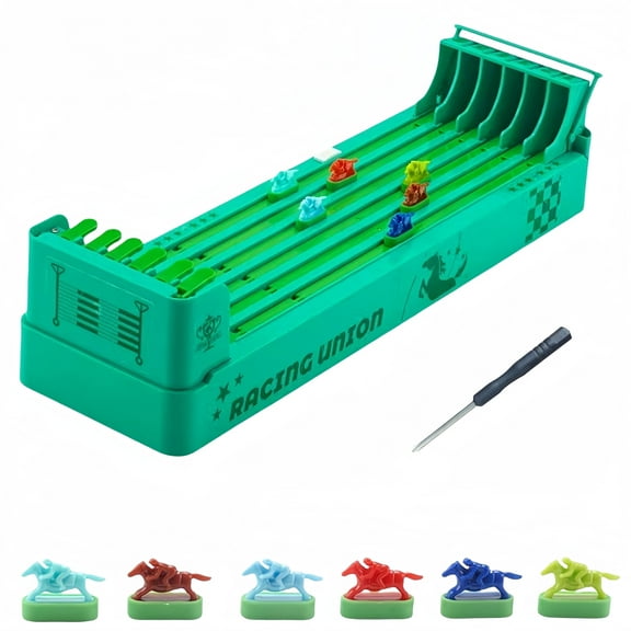 Horse Race Board Game, ODDPC Horse Racing Table Games,,Portable Family Party Entertainment Games (Screwdriver Attached)