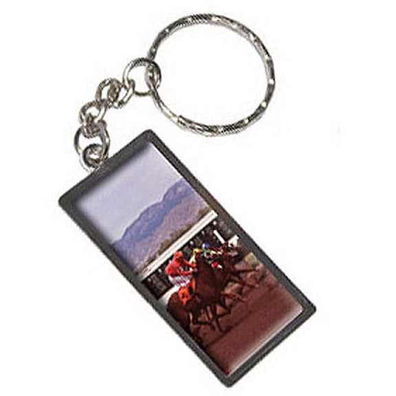 Horse Race Racing Keychain Key Chain Ring
