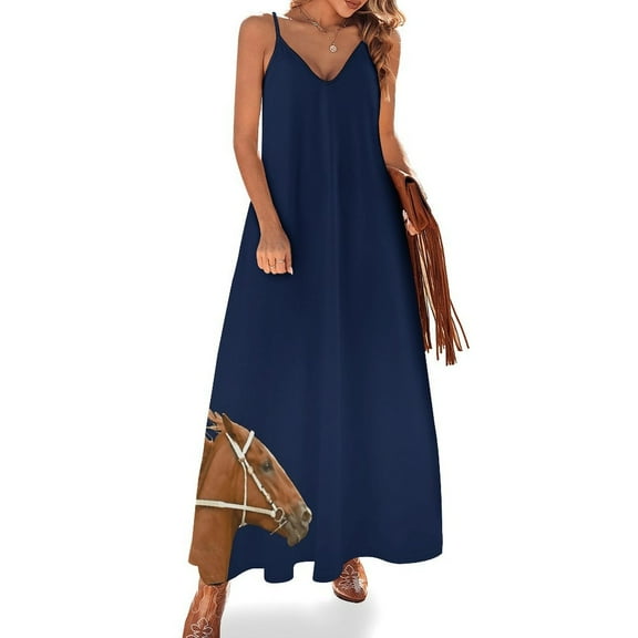 Horse Racing Action Sleeveless Dress Loose Women's Dress Dresses Luxury Evening Dresses