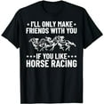 thumbnail image 1 of Horse Racing Design Horse Track Racing Equestrian Horse Race T-Shirt, 1 of 5