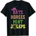 thumbnail image 1 of Horse Racing Hats Horses and Mint Juleps KY Derby Horse T-Shirt, 1 of 3