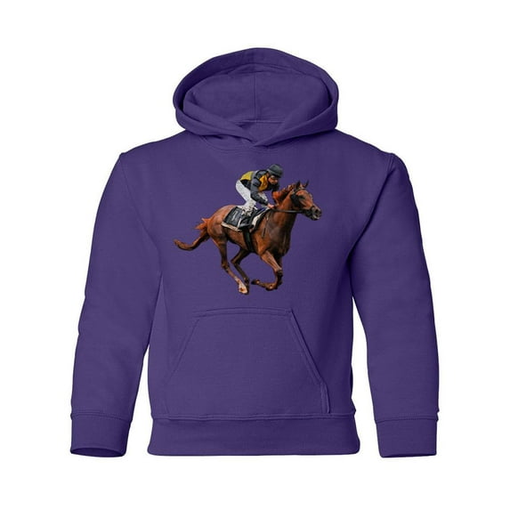 Horse Racing Hoodie Juniors -SPIdeals Designs, x-Large