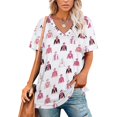 thumbnail image 1 of Horse Racing Jockey Silks Blush Pink V Neck Fashion Oversize T-Shirt Short Sleeve Shirt Tops, 1 of 8