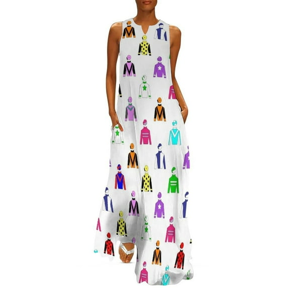 Horse Racing Jockey Silks Long Dress party dress wom elegant luxury prom dresses Dress