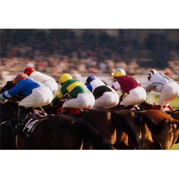 Horse Racing Phoenix Park Dublin Ireland Poster Print by The Irish Image Collection - 18 x 12