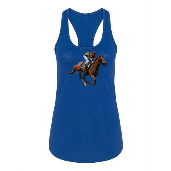Horse Racing Racerback Tank Women -SPIdeals Designs, Female x-Small