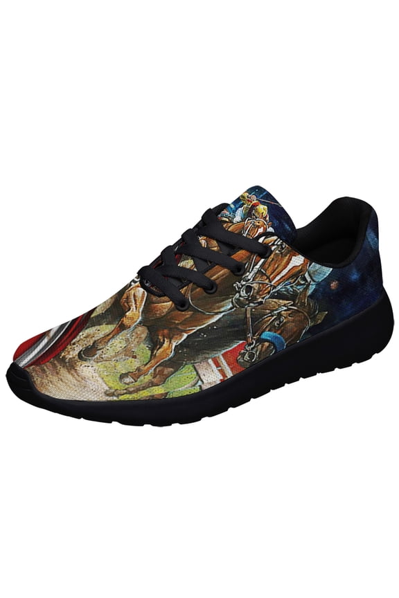 Horse Racing Shoes Sneakers Black Size 12
