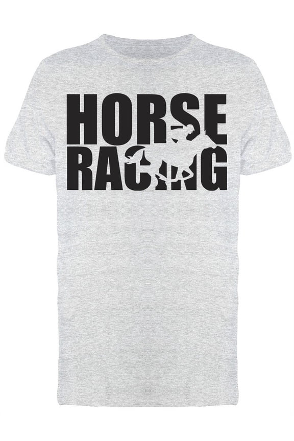 Horse Racing Silhouette T-Shirt Men -Image by Shutterstock, Male XX-Large