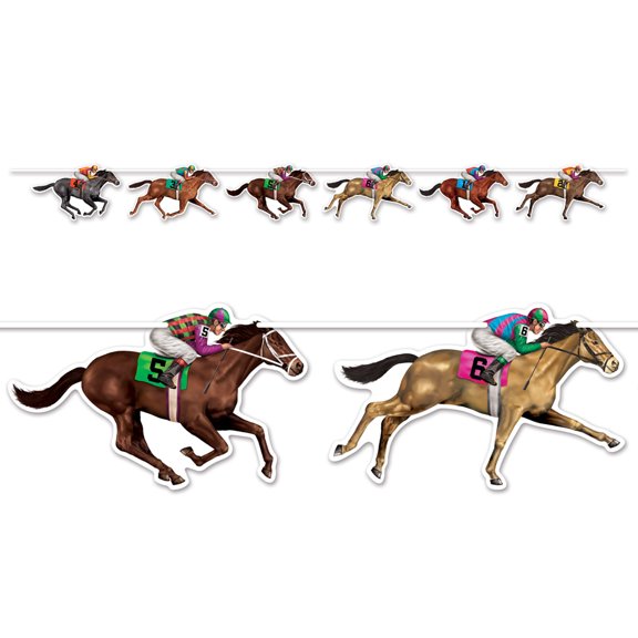 Horse Racing Streamer 101 By 2" X 6'- 12 Pack(1 Per Package)
