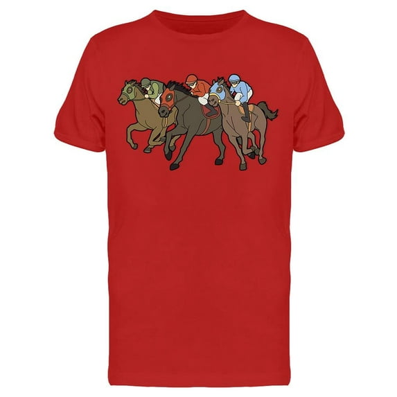 Horse Racing T-Shirt Men -Image by Shutterstock, Male Medium