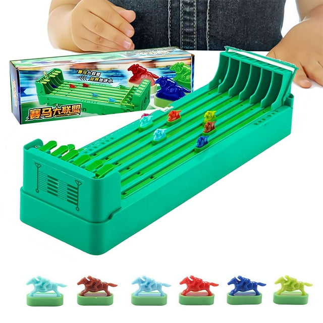 Horse Racing Table Game with 6 Horses Game Chessboard Finish LINE Race
