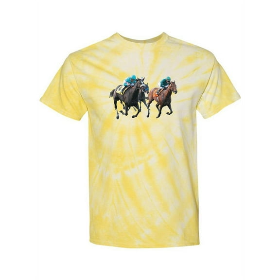 Horse Racing! Tie Dye Cyclone Men -SPIdeals Designs, Male Medium