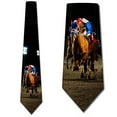 thumbnail image 1 of Horse Racing Ties Animal Mens Jockey Necktie by Three Rooker, 1 of 3