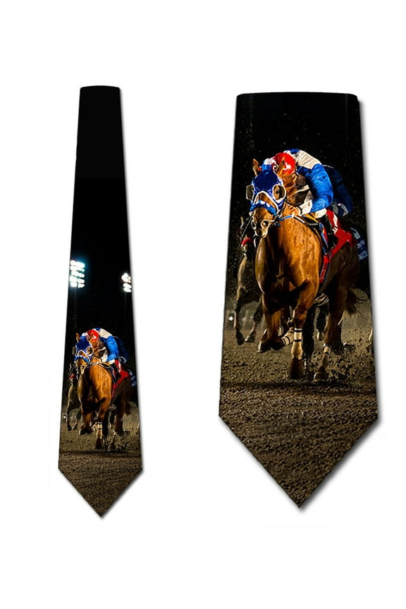 Horse Racing Ties Animal Mens Jockey Necktie by Three Rooker