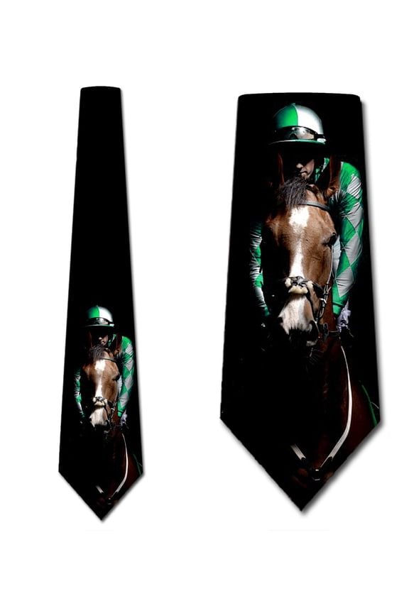 Horse Racing Ties Mens Animal Equestrian Jockey Necktie by Three Rooker