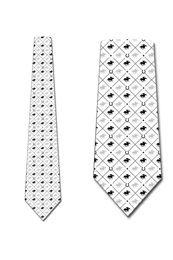 Horse Racing Ties Mens Animal Sports Necktie by Three Rooker