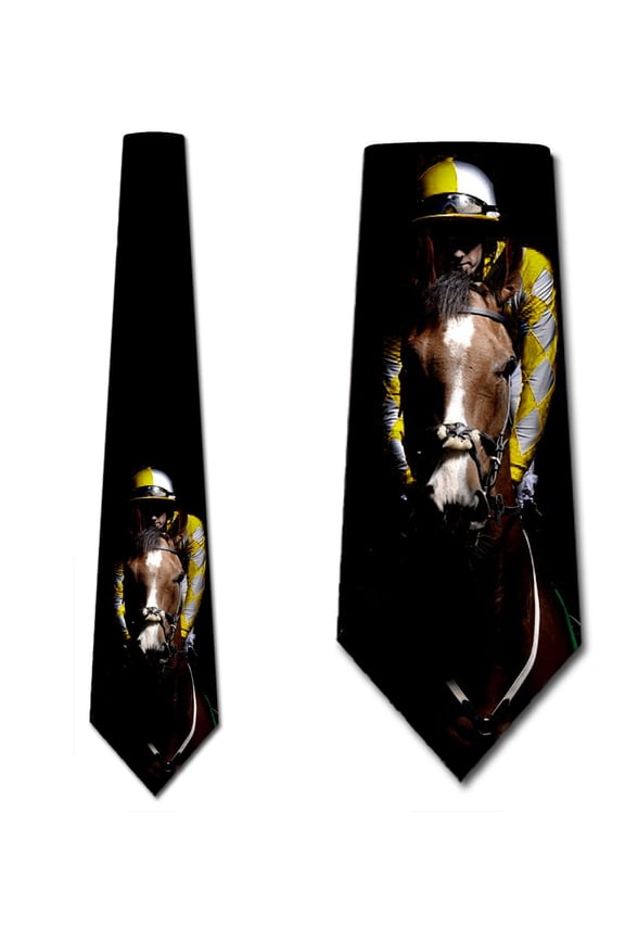 Horse Racing Ties Mens Equestrian Horse Jockey Necktie by Three Rooker