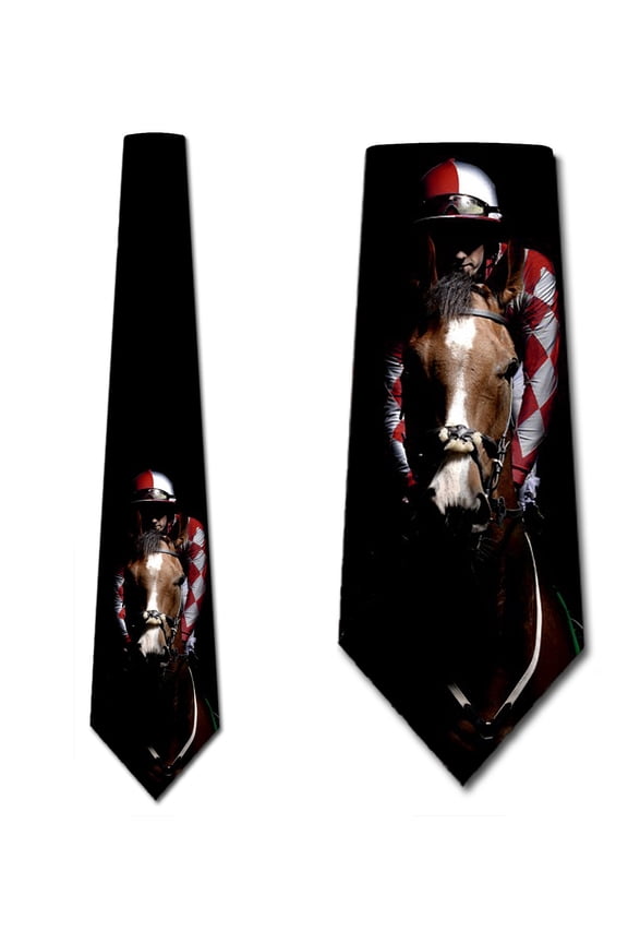 Horse Racing Ties Mens Horse Jockey Equestrian Necktie by Three Rooker