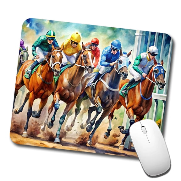Horse Racing Track Mouse Pad Low Profile Gaming Mat