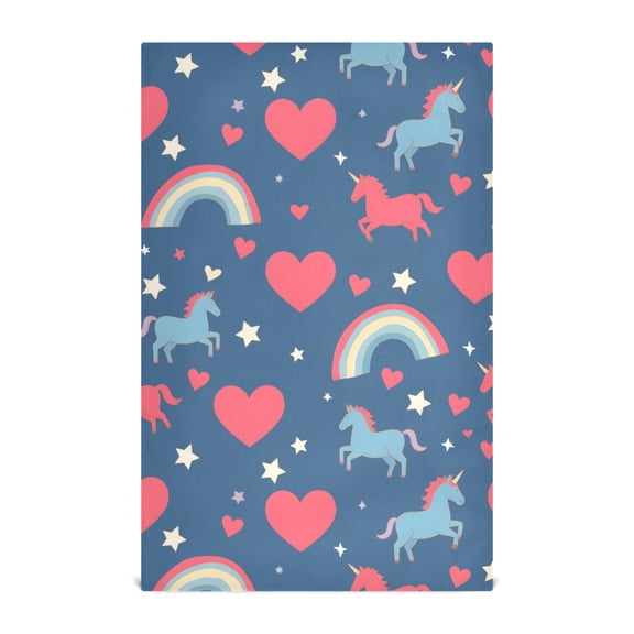 Horse Rainbow Pattern Kitchen Towels Waffle Weave Decorative Tea Towels Multi Use Dishcloths 28x18in