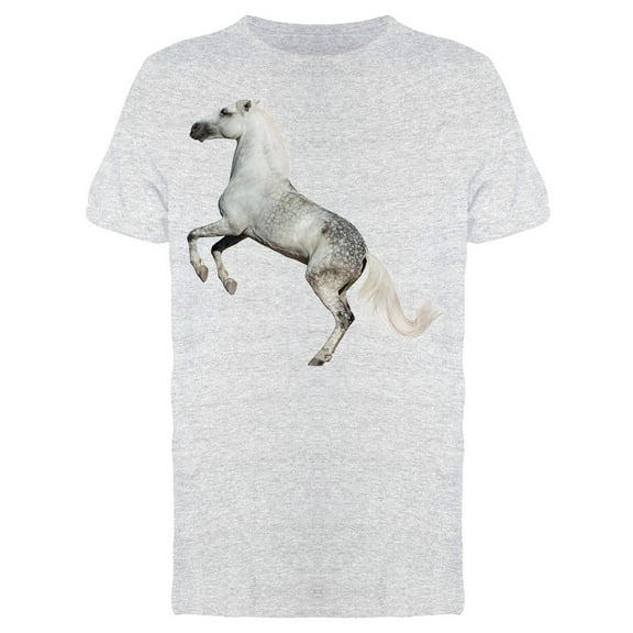 Horse Rearing Up T-Shirt Men -Image by Shutterstock Men T-Shirt, Male XX-Large