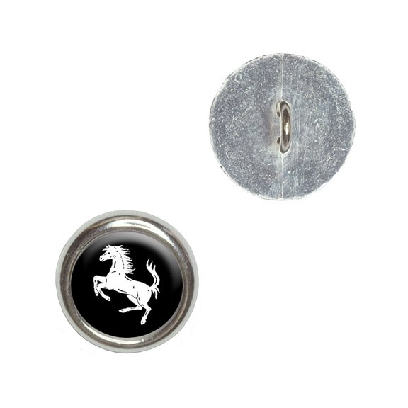 Horse Rearing Up on Black Buttons - Set of 4