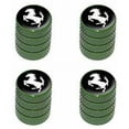 thumbnail image 1 of Horse Rearing Up on Black Tire Rim Wheel Aluminum Valve Stem Caps, Multiple Colors, 1 of 1