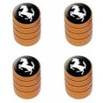 thumbnail image 1 of Horse Rearing Up on Black Tire Rim Wheel Aluminum Valve Stem Caps, Multiple Colors, 1 of 1