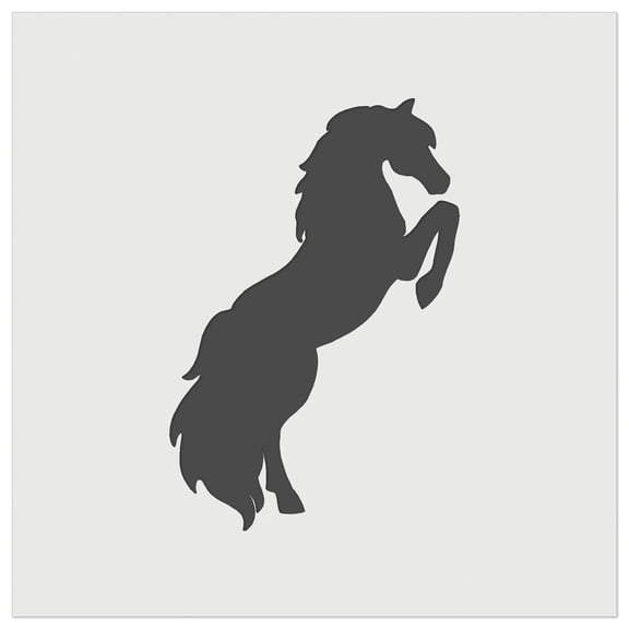 Horse Rearing on Hind Legs Solid DIY Cookie Wall Craft Stencil - 3.5 Inch