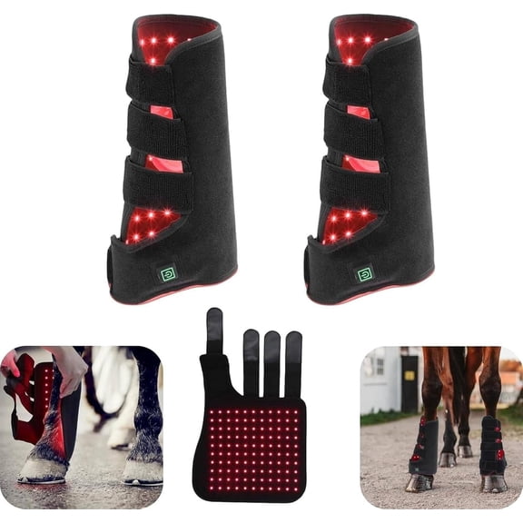 Horse Red Light Therapy Pad LED Device 660nm 850nm Red Infrared Belt Infrared Horse Care Boots for Horse Legs Muscle Recovery