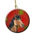 thumbnail image 1 of Horse Red Snowflakes Holiday Christmas Ceramic Ornament, 2.81 Dia, 1 of 1