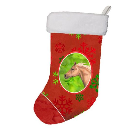 Horse Red Snowflakes Holiday Christmas Stocking