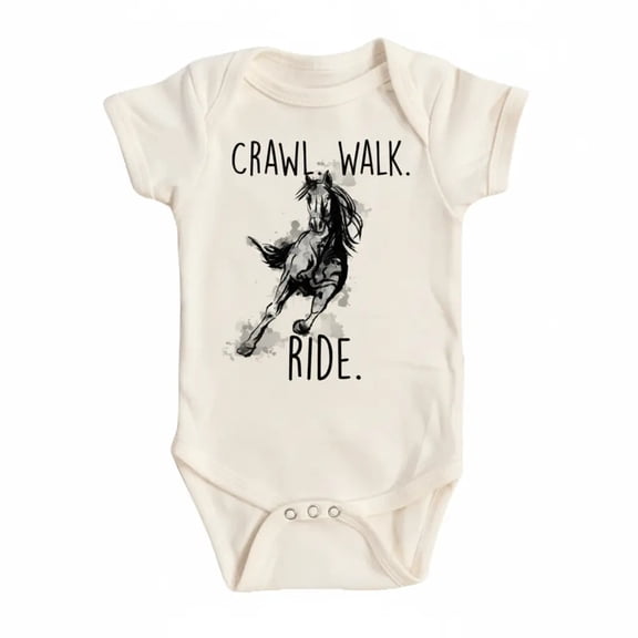 Horse Ride Newborn Baby Bodysuit
