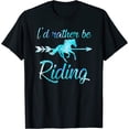 thumbnail image 1 of Horse Rider Shirt Girls I'D RATHER BE RIDING Horses Kid Gift, 1 of 3