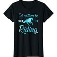 thumbnail image 1 of Horse Rider Shirt Girls I'D RATHER BE RIDING Horses Kid Gift, 1 of 3