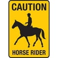 thumbnail image 1 of Horse Rider Sign 8 X 12 Inches Rust Free Aluminum - Uv Protected,Weatherproof And Fade Resistant, 1 of 4