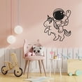 thumbnail image 1 of Horse Riding Astronaut Cute Unicorn Silhouette Beautiful Horse Stallion Mare Vinyl Wall Art Wall Sticker Wall Decal Cowboy Cowgirl Farm House Wall Decoration Home Room Décor Design Size (40x24 inch), 1 of 3