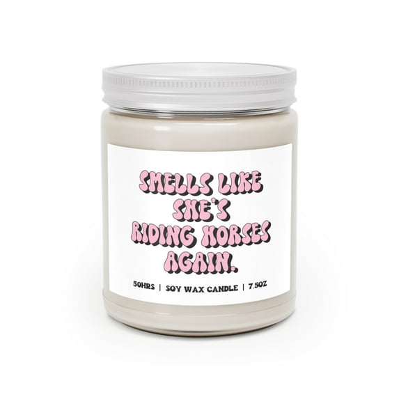 Horse Riding Country Farm Equestrian Candle Gifts Decor Vanilla Soy Wax