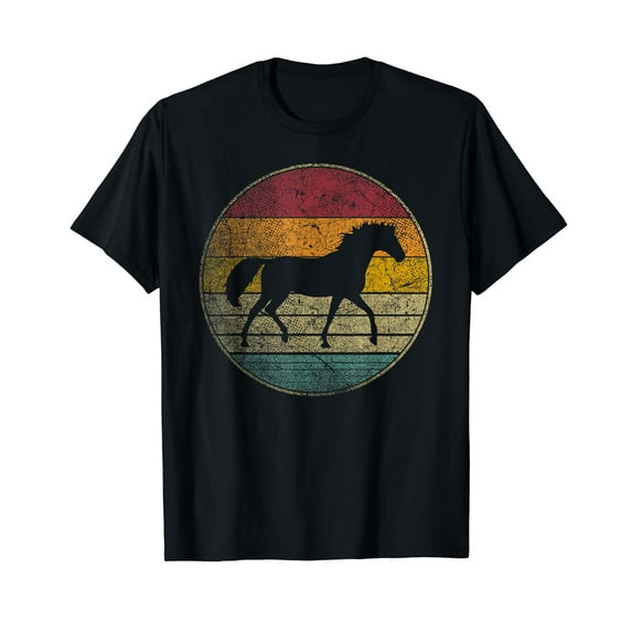 Horse Riding Love Equestrian Girl Vintage Distressed Retro T-Shirt