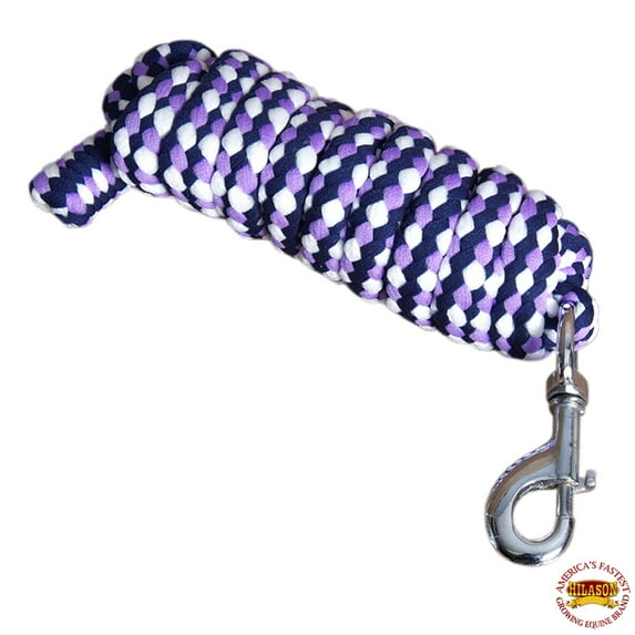 Horse Riding Poly Roping Lead Rope Multi Color 1/4"X8 Ft Snaps