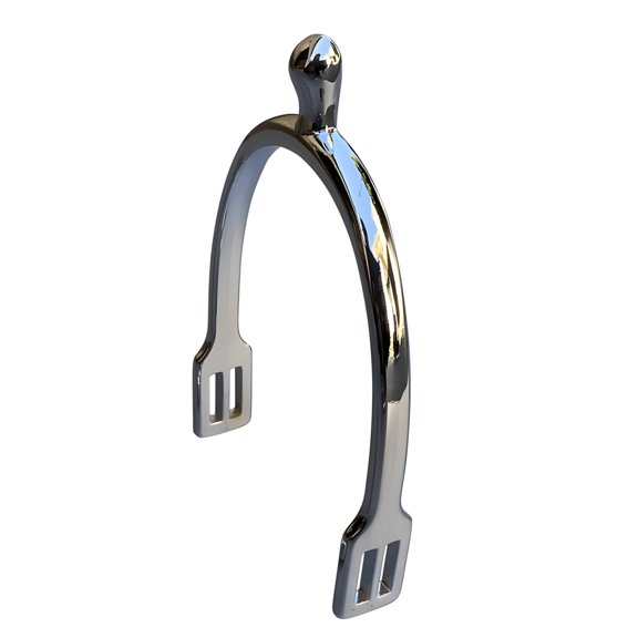 Horse Riding Spurs, Silver Zinc Alloy English Spurs, Equestrian Training Spurs with 1.5 cm Spike