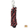 thumbnail image 1 of Horse Roping Lead Rope Riding Poly Red Black 1/4"X8 Ft Snaps, 1 of 5