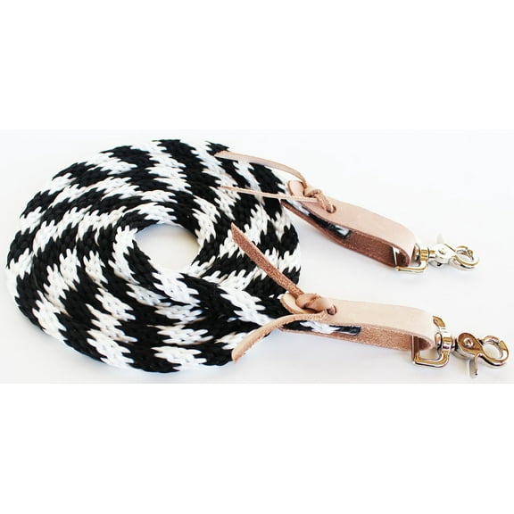 Horse Roping Western Barrel Contest Reins Nylon Braided 7'  607498