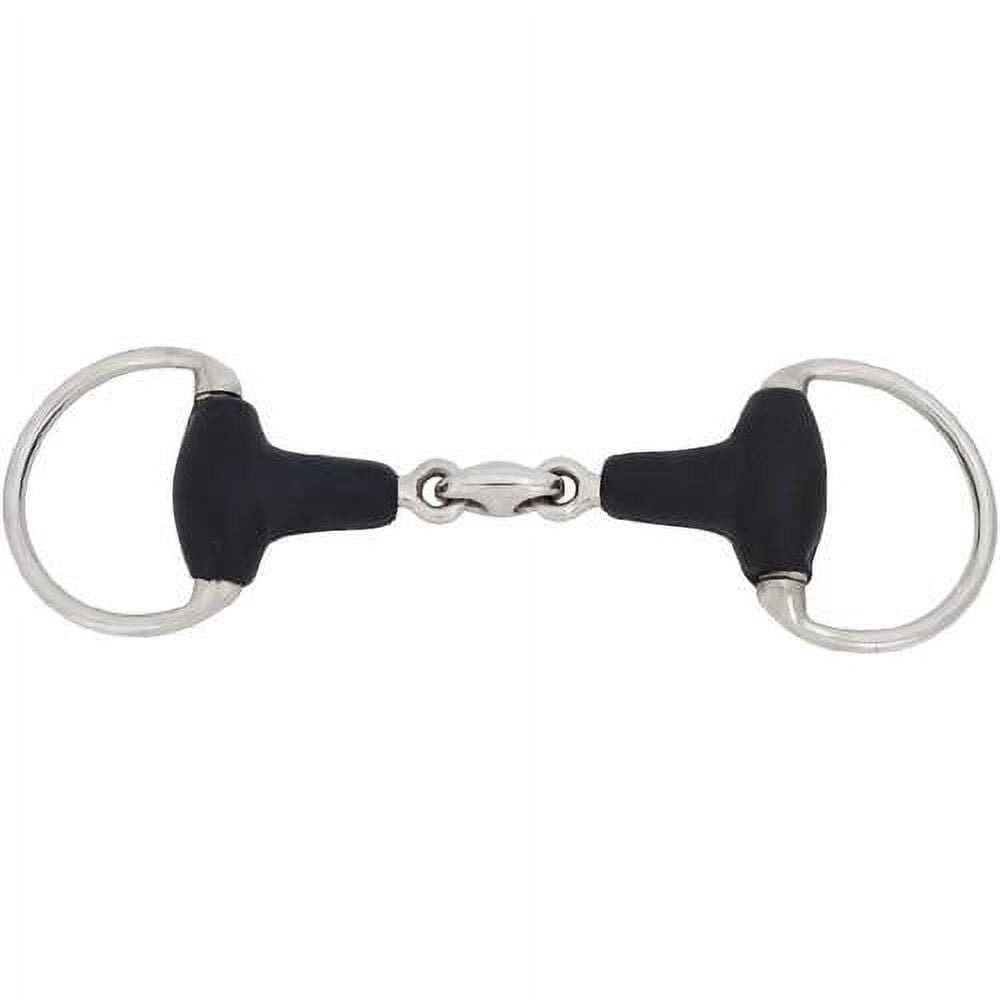 Horse Rubber Bit Snaffle Lozenge Double Jointed Stainless Steel